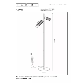 CLUBS floor lamp 2xGU10 white (Lucide)