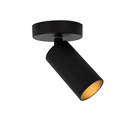 CLUBS ceiling spotlight 1xGU10 black (Lucide)