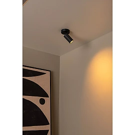 CLUBS ceiling spotlight 1xGU10 black (Lucide)