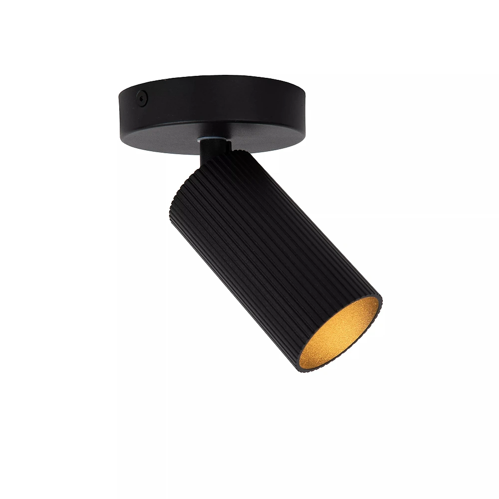 CLUBS ceiling spotlight 1xGU10 black (Lucide)