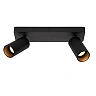 CLUBS ceiling spotlight 2xGU10 black (Lucide)