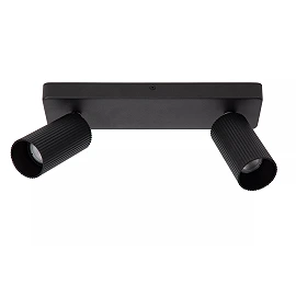 CLUBS ceiling spotlight 2xGU10 black (Lucide)