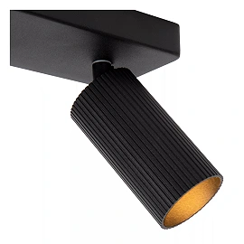 CLUBS ceiling spotlight 2xGU10 black (Lucide)