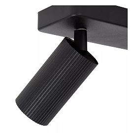 CLUBS ceiling spotlight 2xGU10 black (Lucide)