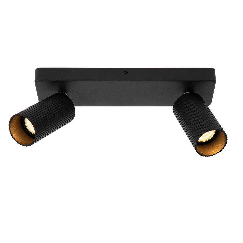 CLUBS ceiling spotlight 2xGU10 black (Lucide)
