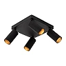 CLUBS ceiling spotlight 4xGU10 black (Lucide)