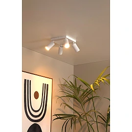 CLUBS ceiling spotlight 4xGU10 white (Lucide)