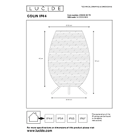 COLIN outdoor table lamp 3W Natural (Lucide)