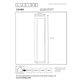 COMBO bollard light LED 1x9W 3000K black (Lucide)