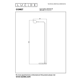 COMET rechargeable LED floor lamp 3W 2700K black (Lucide)