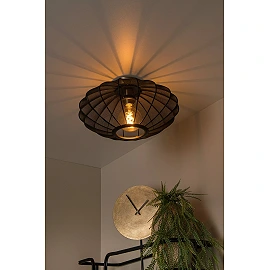 CORINA Flush ceiling light Ø40 cm 1xE27 black (Lucide)