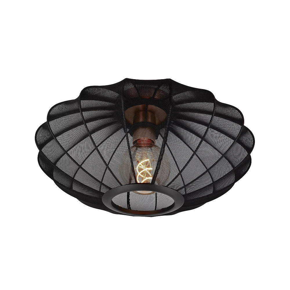 CORINA Flush ceiling light Ø40 cm 1xE27 black (Lucide)