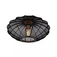 CORINA Flush ceiling light Ø40 cm 1xE27 black (Lucide)