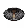 CORINA Flush ceiling light Ø40 cm 1xE27 black (Lucide)