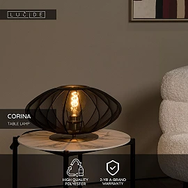 CORINA Table lamp Ø40 cm 1xE27 40W Black (Lucide)