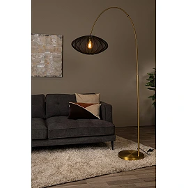 CORINA Arc floor lamp 1xE27 40W Black (Lucide)