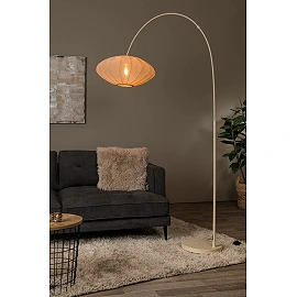 CORINA Arc floor lamp 131x55 cm E27 cream (Lucide)