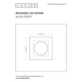 Recessed LED dimmer 5-300W - 50000-00-31 (Lucide)