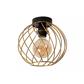 DANZA Flush ceiling light Ø25 cm 1xE27 matt gold / brass (Lucide)