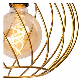 DANZA Flush ceiling light Ø25 cm 1xE27 matt gold / brass (Lucide)
