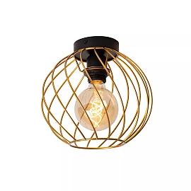 DANZA Flush ceiling light Ø25 cm 1xE27 matt gold / brass (Lucide)