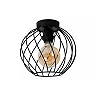 DANZA Flush ceiling light Ø25 cm 1xE27 black (Lucide)