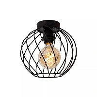 DANZA Flush ceiling light Ø25 cm 1xE27 black (Lucide)