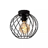 DANZA Flush ceiling light Ø25 cm 1xE27 black (Lucide)