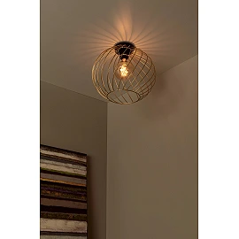 DANZA Flush ceiling light Ø40 cm 1xE27 matt gold / brass (Lucide)