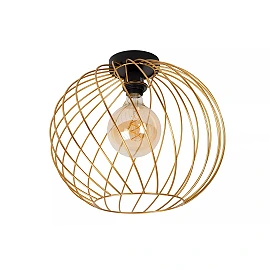 DANZA Flush ceiling light Ø40 cm 1xE27 matt gold / brass (Lucide)