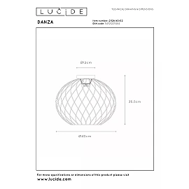DANZA Flush ceiling light Ø40 cm 1xE27 matt gold / brass (Lucide)