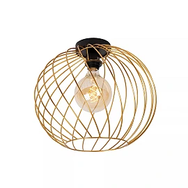 DANZA Flush ceiling light Ø40 cm 1xE27 matt gold / brass (Lucide)