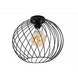 DANZA Flush ceiling light Ø40 cm 1xE27 black (Lucide)