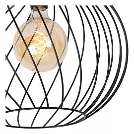 DANZA Flush ceiling light Ø40 cm 1xE27 black (Lucide)