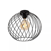 DANZA Flush ceiling light Ø40 cm 1xE27 black (Lucide)