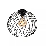 DANZA Flush ceiling light Ø40 cm 1xE27 black (Lucide)