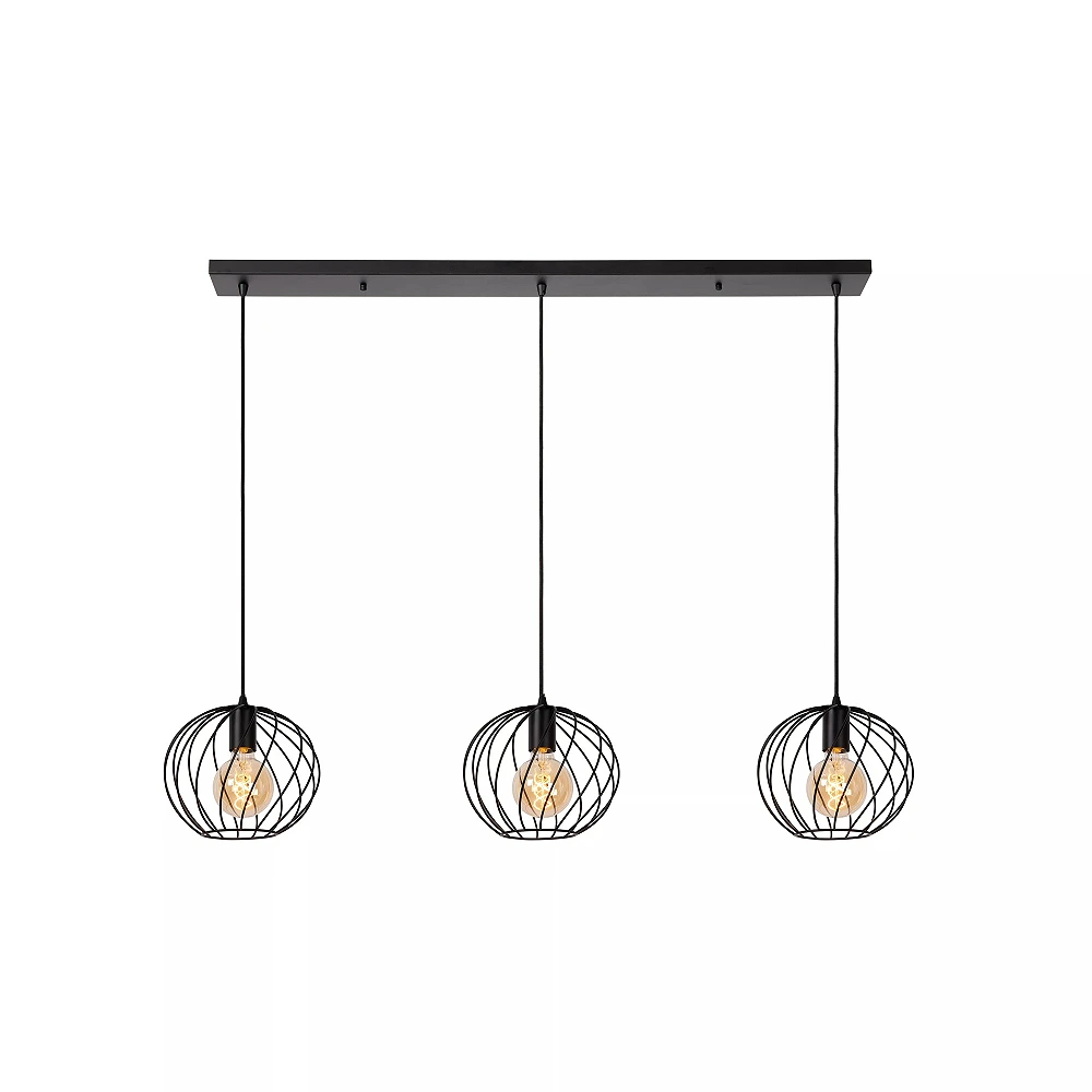 DANZA Pendant light 3xE27 black (Lucide)