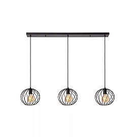 DANZA Pendant light 3xE27 black (Lucide)