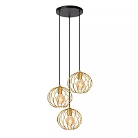 DANZA Pendant light Ø50 cm 3xE27 matt gold / brass (Lucide)