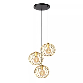 DANZA Pendant light Ø50 cm 3xE27 matt gold / brass (Lucide)