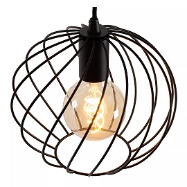 DANZA Pendant light Ø50 cm 3xE27 black (Lucide)