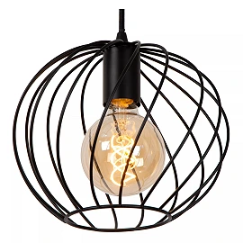 DANZA Pendant light Ø50 cm 3xE27 black (Lucide)