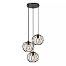 DANZA Pendant light Ø50 cm 3xE27 black (Lucide)