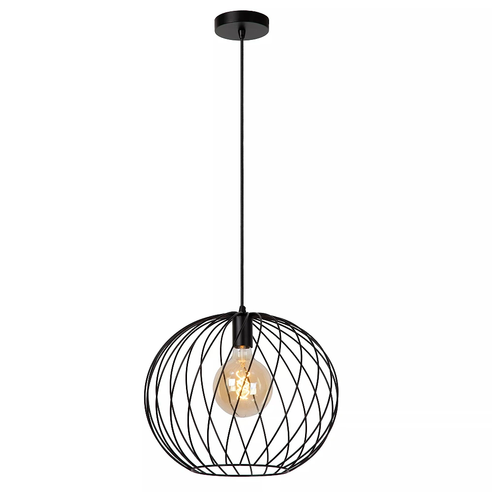 DANZA Pendant light Ø40 cm 1xE27 black (Lucide)
