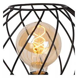 DANZA Table lamp Ø25 cm 1xE27 black (Lucide)