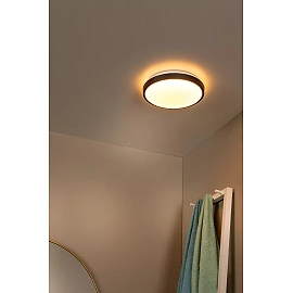 DASHER bathroom ceiling light with microwave motion sensor, integrated LED, 12 W, 700 lm, 2700 K, black (Lucide)