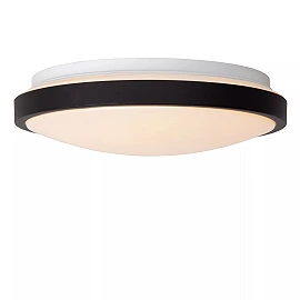 DASHER bathroom ceiling light with microwave motion sensor, integrated LED, 12 W, 700 lm, 2700 K, black (Lucide)