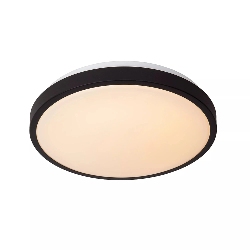 DASHER bathroom ceiling light Ø34.8 cm LED 18 W black (Lucide)