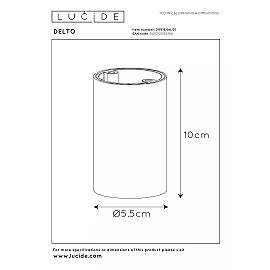 DELTO griestu prožektors Ø5,5 1 x 5 W GU10 dim-to-warm balts (Lucide)