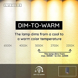 DELTO griestu prožektors Ø5,5 1 x 5 W GU10 dim-to-warm pelēks (Lucide)